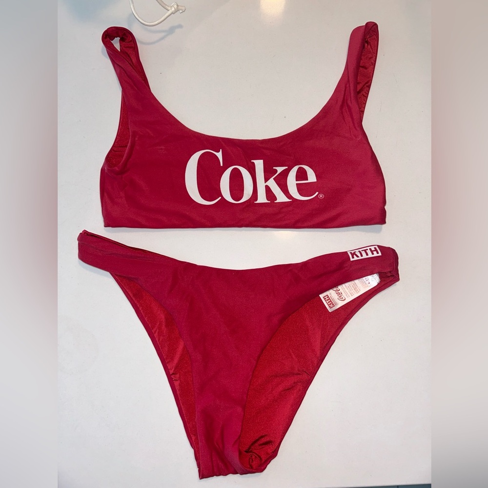 Kith Coca Cola swim suit top size s bottom size xs